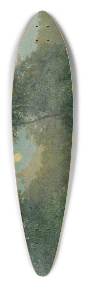 udovt ordk - Moonlit Landscape With Hrad Slanec 39.3 inch art pintail longboard deck
