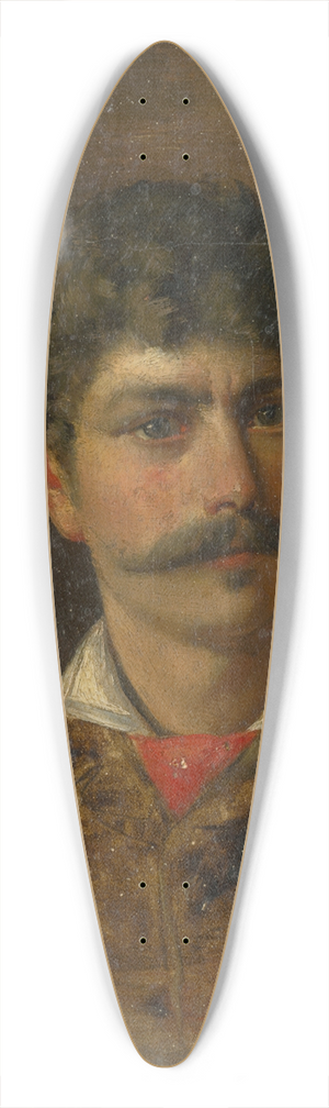 udovt Pitthordt - Man with Moustache 39.3 inch art pintail longboard deck