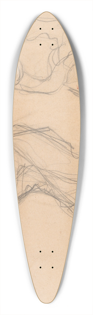 Umberto Boccioni - Study for The Street Pavers; Two Workmen 39.3 inch art pintail longboard deck