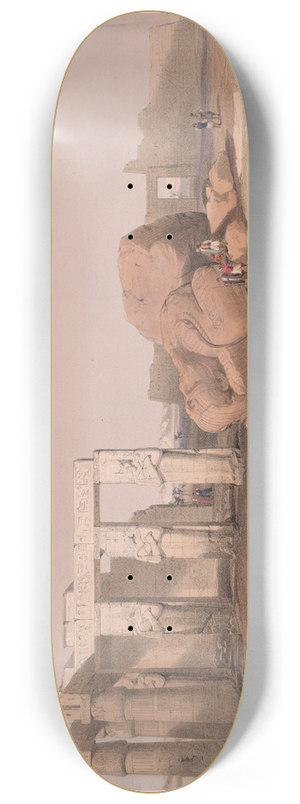 David Roberts - Fragment of the Great Colossi at the Memnonium, Thebes. 8.25 inch art skate deck