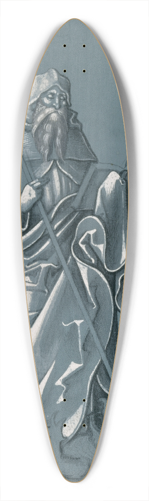 Urs Graf - Der hl. Antonius, auf dem Teufel stehend 39.3 inch art pintail longboard deck