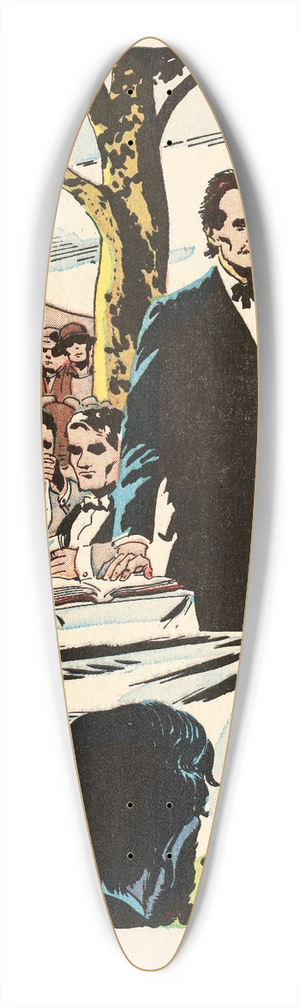 U.S. Information Agency - Debates 39.3 inch art pintail longboard deck