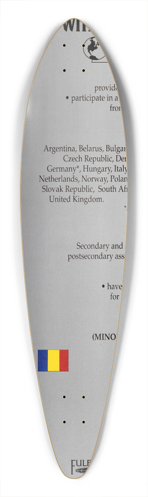 U.S. Information Agency - Exchange With A Teacher Abroad. Fulbright Teacher Exchange. 39.3 inch art pintail longboard deck