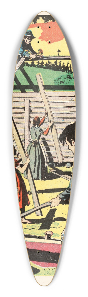 U.S. Information Agency - Indiana 39.3 inch art pintail longboard deck