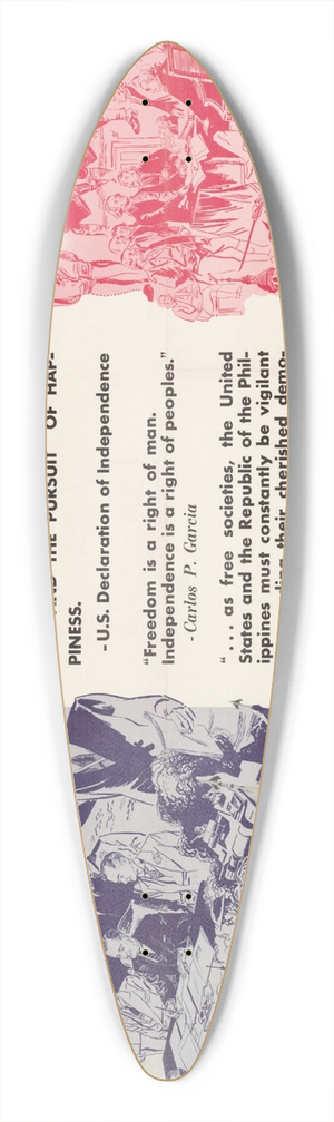 U.S. Information Agency - July 4th Poster  Manila Poster No. 10 39.3 inch art pintail longboard deck