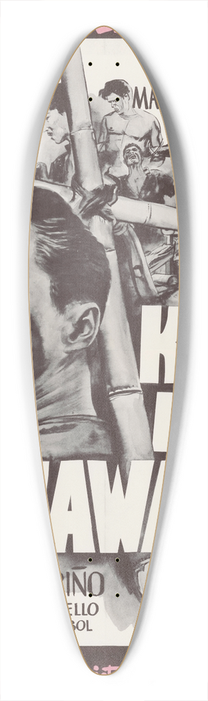 U.S. Information Agency - Krus Na Kawayan 39.3 inch art pintail longboard deck