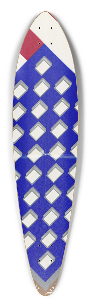 U.S. Information Agency - Many-Booked America 39.3 inch art pintail longboard deck