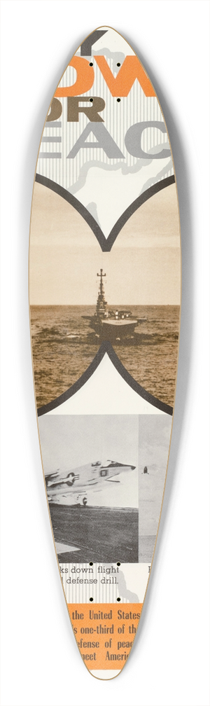 U.S. Information Agency - Ready Power for Peace, 7th Fleet 39.3 inch art pintail longboard deck