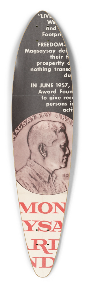 U.S. Information Agency - The Ramon Magsaysay Award Foundation 39.3 inch art pintail longboard deck