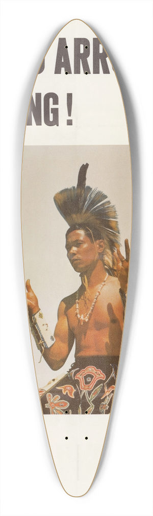 U.S. Information Agency - Tom Two Arrows is Coming 39.3 inch art pintail longboard deck