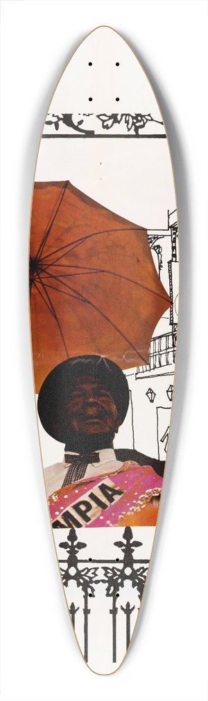 U.S. Information Agency - USA: New Orleans 39.3 inch art pintail longboard deck