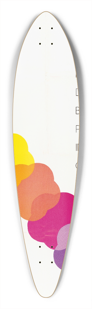 U.S. Information Agency - What is Lovely Never Dies But Passes Into Other Loveliness 39.3 inch art pintail longboard deck