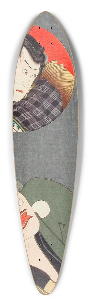 Utagawa Kunisada (Toyokuni III) - Hayano Kanpei and the Farmer Yoichibei 39.3 inch art pintail longboard deck