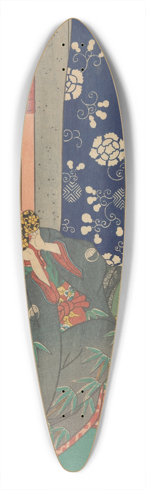 Utagawa Kunisada (Toyokuni III) - Lovers 39.3 inch art pintail longboard deck