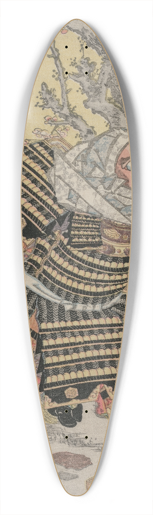 Utagawa Kunisada (Toyokuni III) - Musashibo Benkei Kneeling by a Plum Tree 39.3 inch art pintail longboard deck