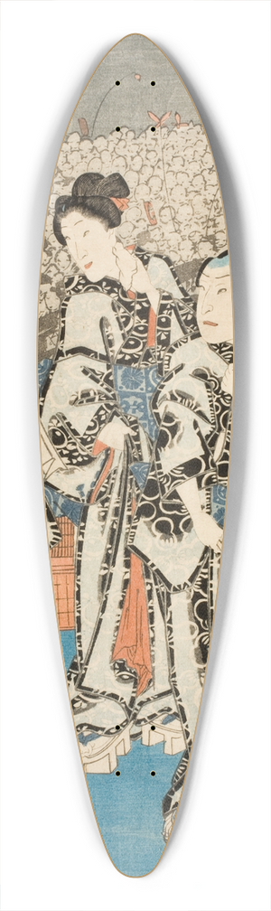 Utagawa Kunisada (Toyokuni III) - Summer Celebration in Edo 39.3 inch art pintail longboard deck