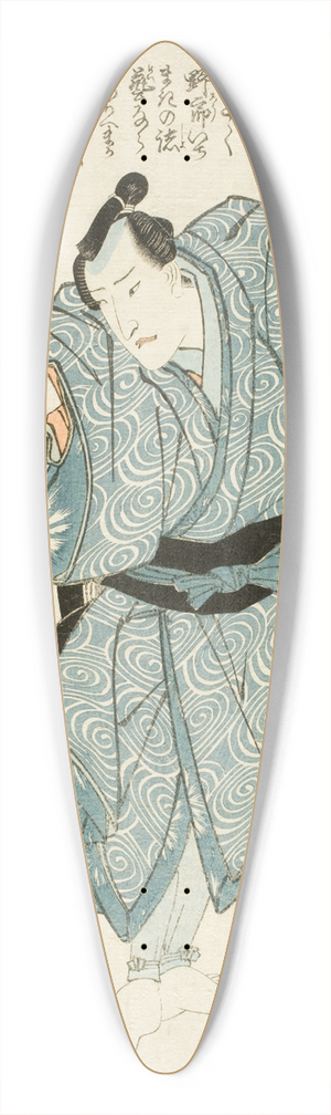 Utagawa Kunisada (Toyokuni III) - The Actor Mimasu Gennosuke in the role of Genshichi, the Tobacco Seller 39.3 inch art pintail longboard deck