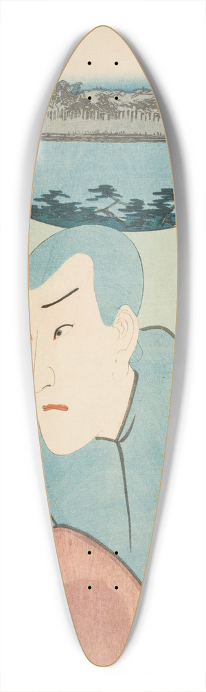 Utagawa Kunisada (Toyokuni III) - The Kiyomizur Restaurant; The Actor Ichikawa Danjr VIII as Kiyomizu Seigen 39.3 inch art pintail longboard deck