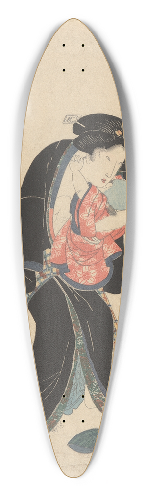 Utagawa Kunisada (Toyokuni III) - Woman Clasping Baby 39.3 inch art pintail longboard deck