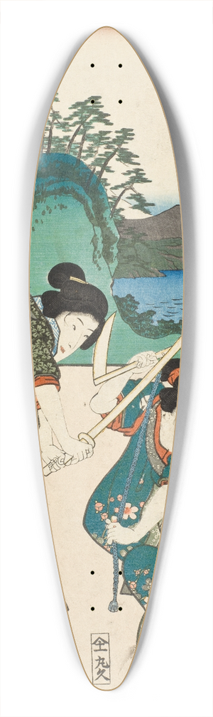 Utagawa Kunisada (Toyokuni III) - Yui 39.3 inch art pintail longboard deck