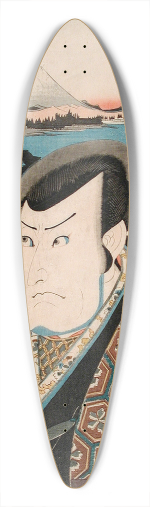 Utagawa Kunisada (Toyokuni III) - Yui; Ichikawa Danz V in the Role of Minbunosuke 39.3 inch art pintail longboard deck