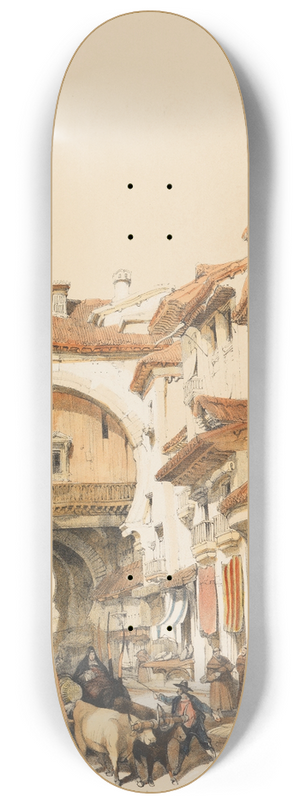 David Roberts - Sketches in Spain 8.25 inch art skate deck