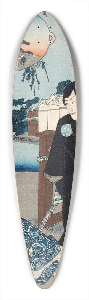 Utagawa Kuniyoshi - Kusatsu; Kanja Yoshitaka 39.3 inch art pintail longboard deck