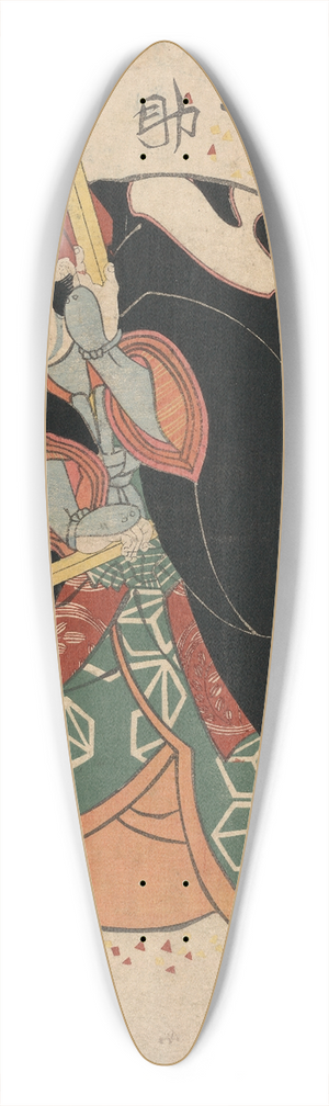 Utagawa Kuniyoshi - Mimasu gennosuke no namiwa no jirosaku 39.3 inch art pintail longboard deck