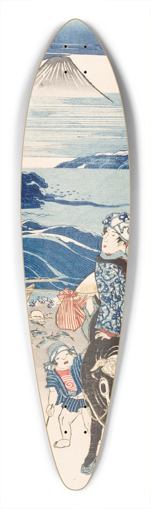 Utagawa Kuniyoshi - Sagami; Fisherman unloading Bonito 39.3 inch art pintail longboard deck