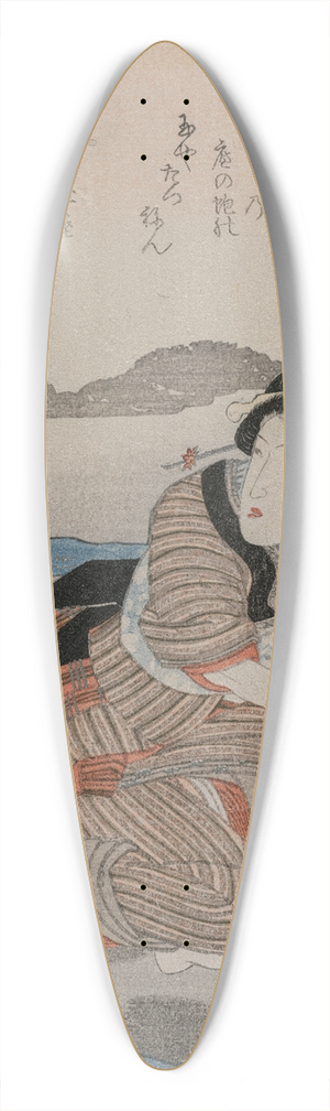Utagawa Kuniyoshi - Woman Digging Clams; from the series Five Pictures of Low Tide 39.3 inch art pintail longboard deck