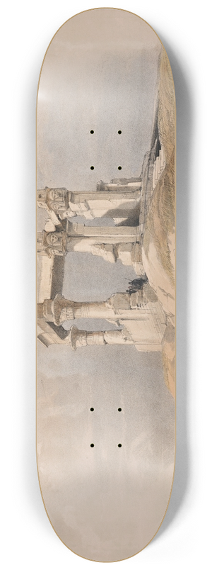 David Roberts - Temple of Wady Kardassy [Qirts] in Nubia. 8.25 inch art skate deck