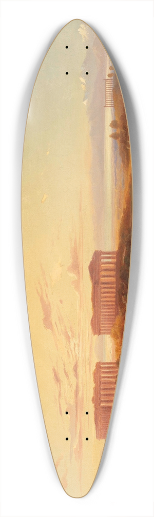 Valentin Ruths - View of the temples of Agrigento 39.3 inch art pintail longboard deck