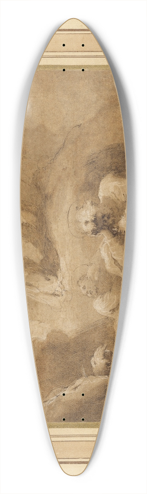 Valerio Castello - The Agony in the Garden 39.3 inch art pintail longboard deck