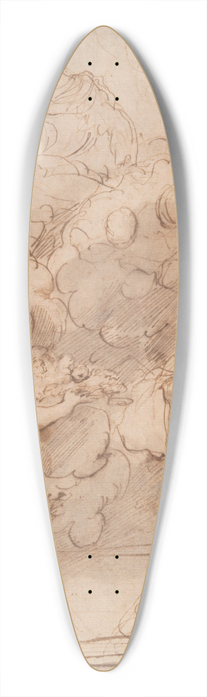 Valerio Castello - The Perdono of St.Francis 39.3 inch art pintail longboard deck