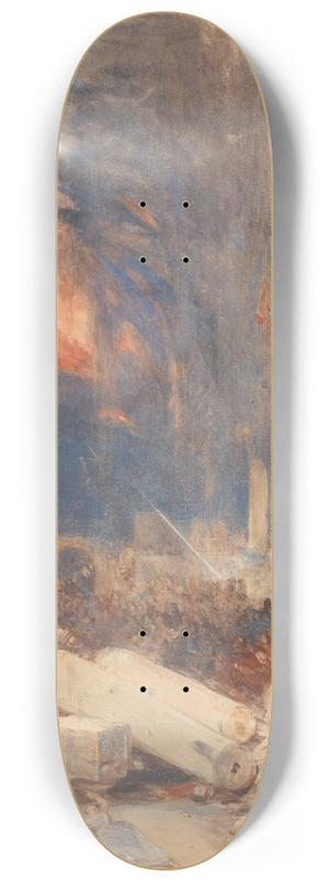 David Roberts - The Destruction of Pompeii 8.25 inch art skate deck
