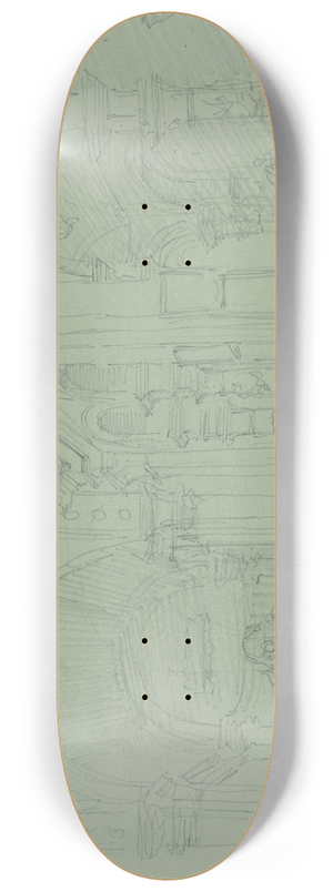 David Roberts - The Duomo at Brescia, Interior 8.25 inch art skate deck