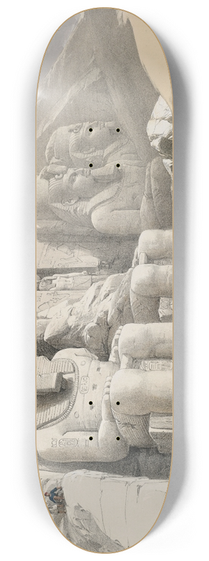 David Roberts - The Great Temple of Aboo Simble. Nubia. 8.25 inch art skate deck