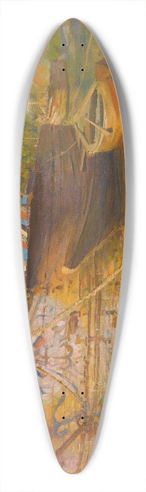 Vasily Dmitrievich Polenov - Barge On The River Oka 39.3 inch art pintail longboard deck