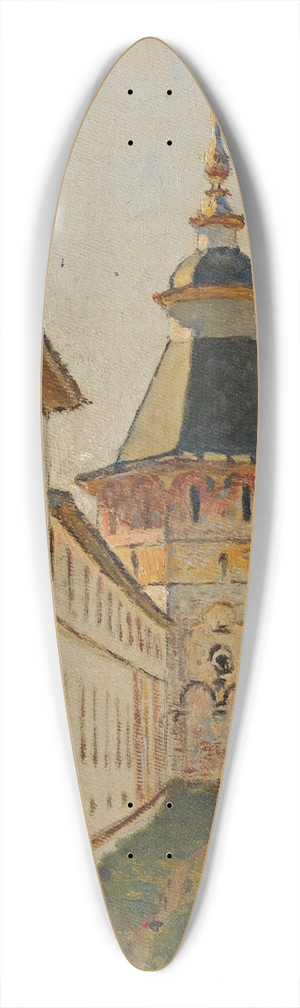 Vasily Vereshchagin - Monastery Tower 39.3 inch art pintail longboard deck