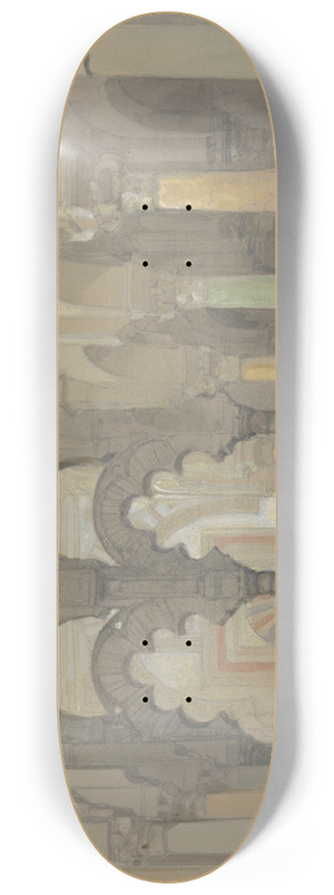 David Roberts - The Mosque at Cordova 8.25 inch art skate deck