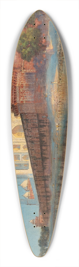 Vasily Vereshchagin - The Taj Mahal, Evening 39.3 inch art pintail longboard deck Vasily Vereshchagin - The Taj Mahal, Evening 39.3 inch art pintail longboard deck