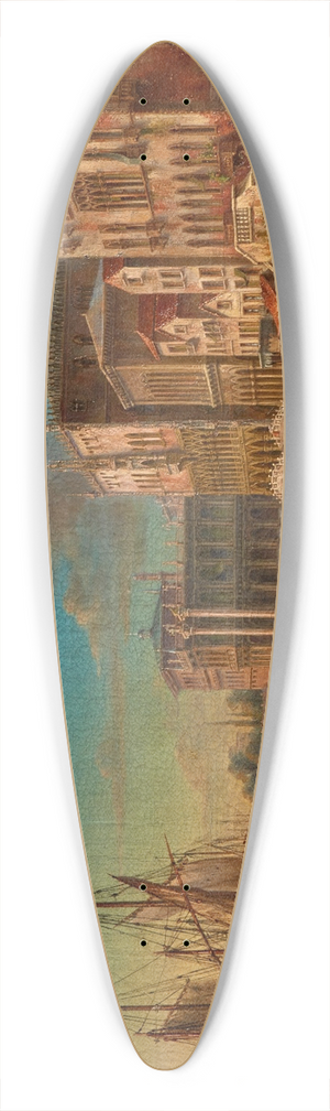 Venetian School - Riva degli Schiavoni, Venice 39.3 inch art pintail longboard deck