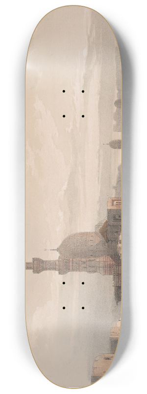 David Roberts - Tombs of the caliphs, Cairo. 8.25 inch art skate deck