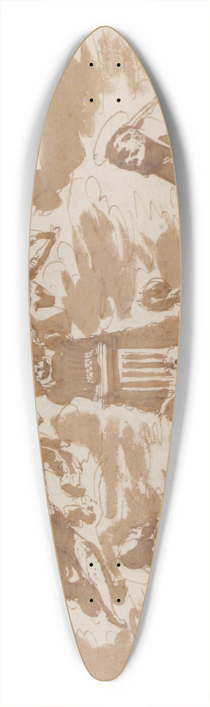 Ventura Salimbeni - Two Saints in Adoration 39.3 inch art pintail longboard deck