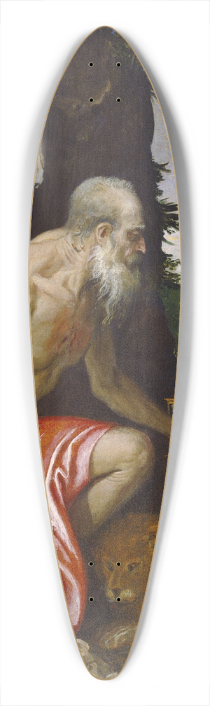 Veronese Workshop (Possibly Benedetto Caliari) - Saint Jerome in the Wilderness 39.3 inch art pintail longboard deck