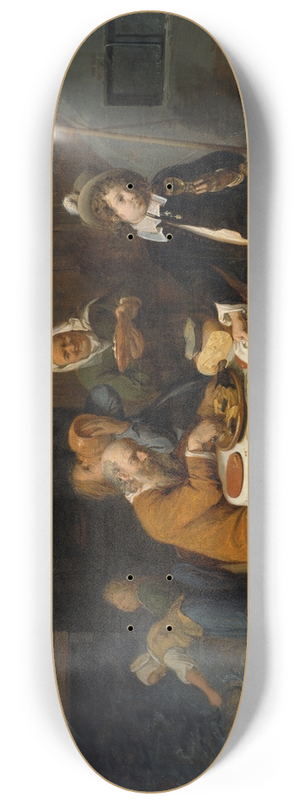 David Ryckaert III - Dinner at a Farmhouse 8.25 inch art skate deck