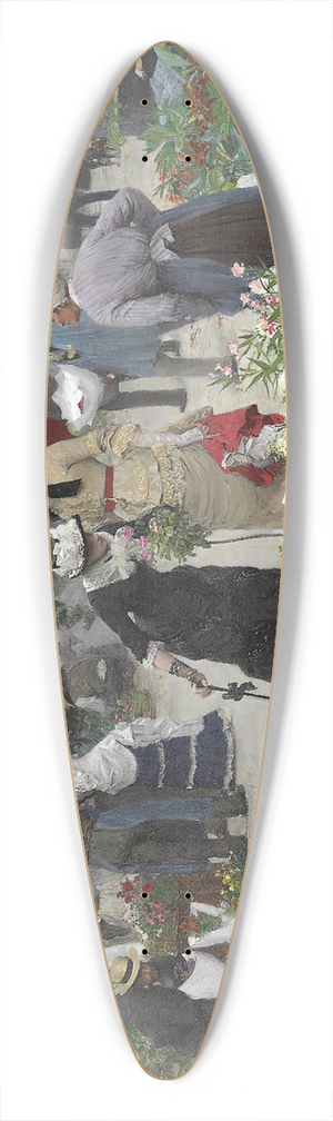 Victor Gabriel Gilbert - Le march des fleurs 39.3 inch art pintail longboard deck