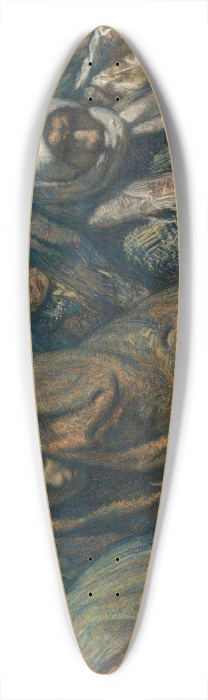 Victor Hageman - Emigrants 39.3 inch art pintail longboard deck