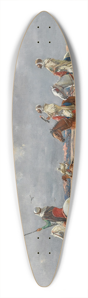 Victor Huguet - The Falconers 39.3 inch art pintail longboard deck