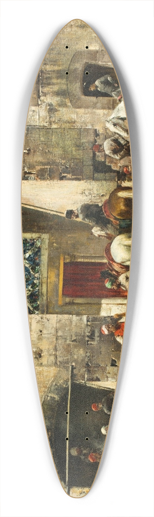 Victor Huguet - The Halt of the Caravan 39.3 inch art pintail longboard deck